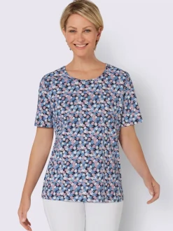 T-shirt à manches courtes imprimé mille-fleurs