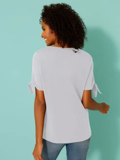 T-shirt à manches courtes lien à nouer la manche