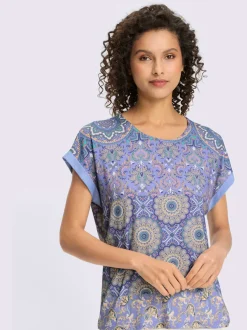 T-shirt à manches courtes motif patchwork