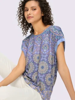 T-shirt à manches courtes motif patchwork