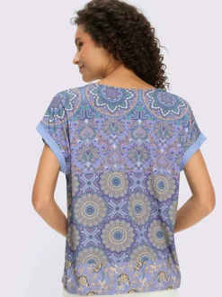 T-shirt à manches courtes motif patchwork