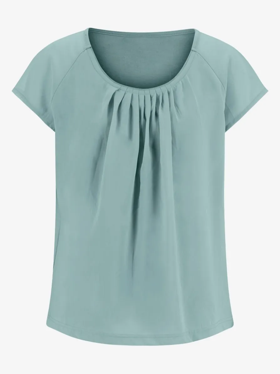 T-shirt en coton fluide effets plissés élégants