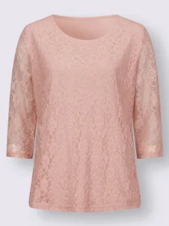 T-shirt en dentelle dentelle florale