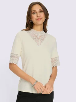 T-shirt en dentelle viscose