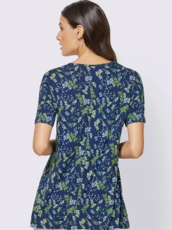 T-shirt femme évasé avec plis avant affinant