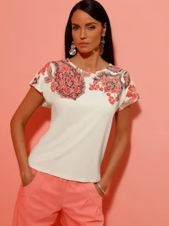 T-shirt imprimé 95% viscose (ecovero)