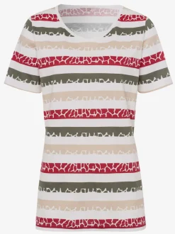 T-shirt imprimé joli motif à rayures