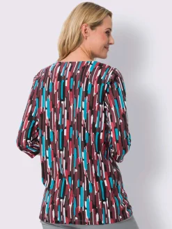 T-shirt long coupe en a affinante