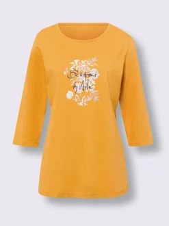 T-shirt long imprimé transfert couleur argenté