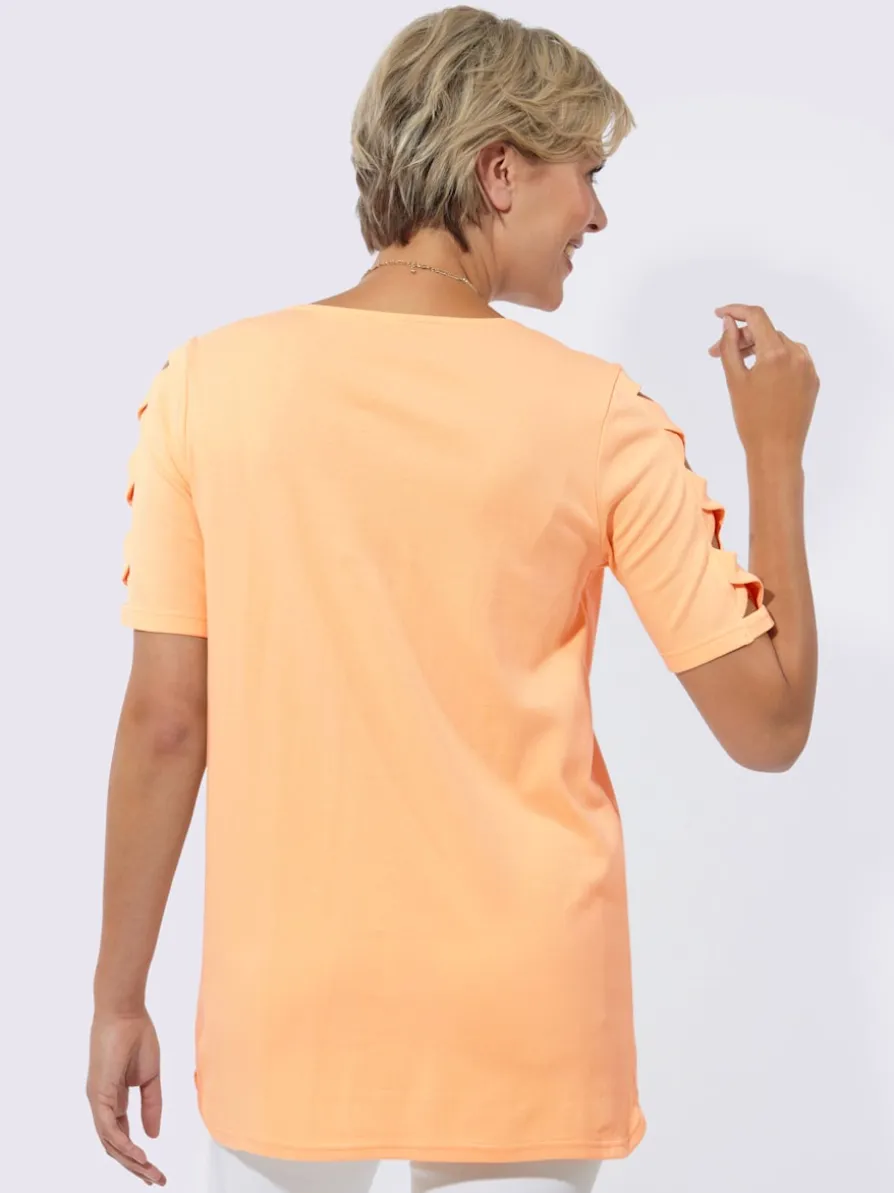 T-shirt long jersey interlock