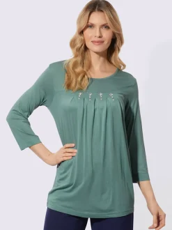 T-shirt long plis élégants