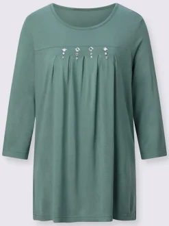 T-shirt long plis élégants