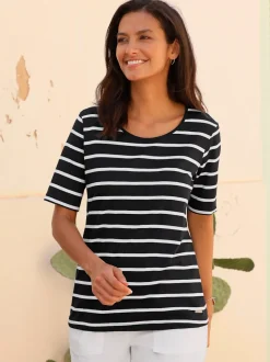 T-shirt rayé pur coton