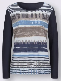 T-shirt avec un imprimé tendance et manches longues