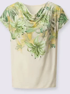 T-shirt à col bénitier 95% viscose (ecovero)