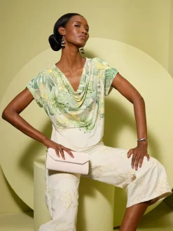 T-shirt à col bénitier 95% viscose (ecovero)