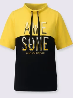 T-shirt à col montant 50% modal (tencel)