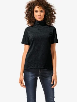 T-shirt à col roulé basique facile à associer avec joli col roulé