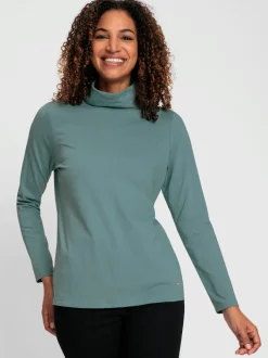 T-shirt à col roulé col roulé flatteur