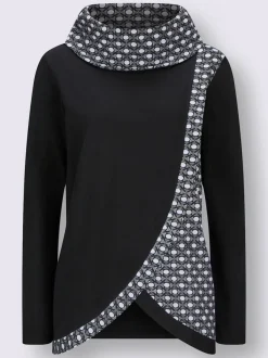 T-shirt à col roulé coupe affinante