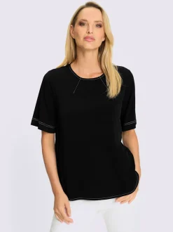 T-shirt coutures contrastées