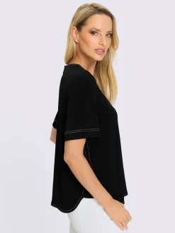 T-shirt coutures contrastées