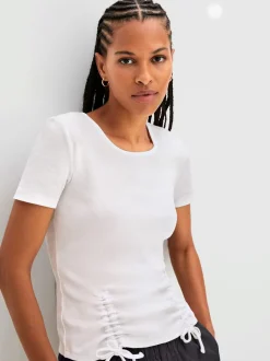 T-shirt côtelé qualité coton