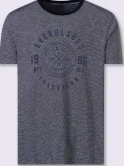 T-shirt empiècement uni à l'encolure