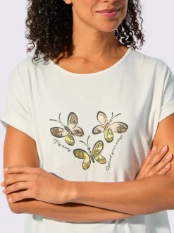 T-shirt à encolure ronde avec viscose (ecovero)