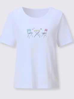 T-shirt à encolure ronde 100% coton