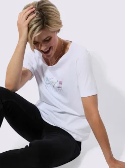 T-shirt à encolure ronde 100% coton