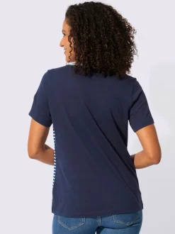 T-shirt à encolure ronde 50% coton et 50% modal
