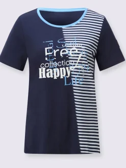T-shirt à encolure ronde 50% coton et 50% modal