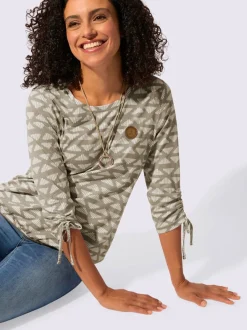 T-shirt à encolure ronde 50% coton et 50% modal