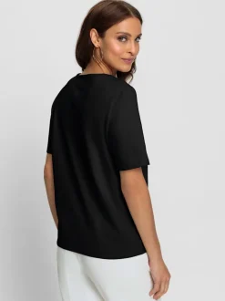T shirt à encolure ronde et jupe imprimé animal