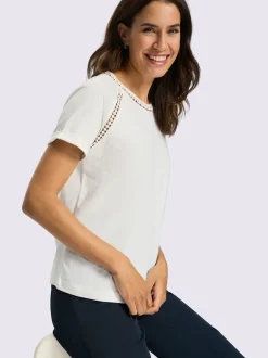 T-shirt à encolure ronde manches raglan courtes