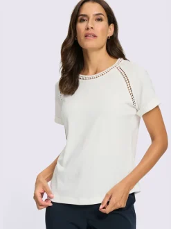 T-shirt à encolure ronde manches raglan courtes