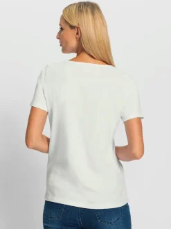 T-shirt à encolure ronde motif imprimé devant