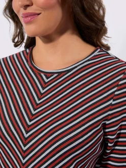 T-shirt à encolure ronde motif jacquard