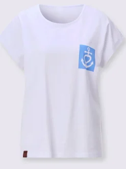 T-shirt à encolure ronde pur coton