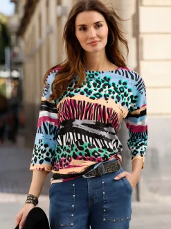 T-shirt à encolure ronde pur coton