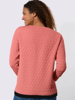T-shirt à encolure ronde superbe motif jacquard
