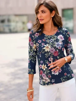 T-shirt à encolure ronde viscose