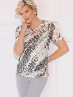 T-shirt à encolure ronde 50% viscose