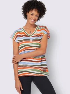 T-shirt en v pur coton