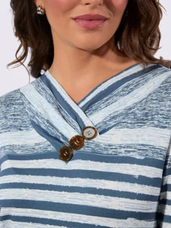 T-shirt en v 95% viscose