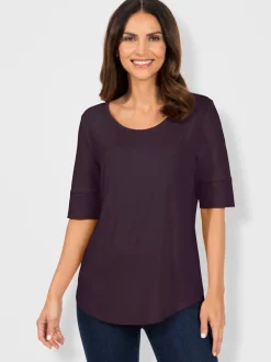 T shirt femme col rond et manches courtes