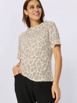 T-shirt fronces tendance à l'épaule