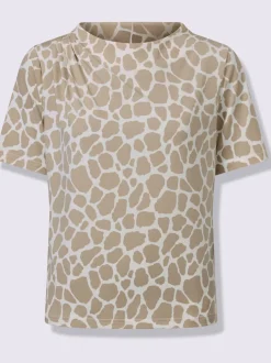 T-shirt fronces tendance à l'épaule