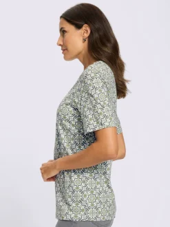 T-shirt imprimé 50% coton et 50% modal